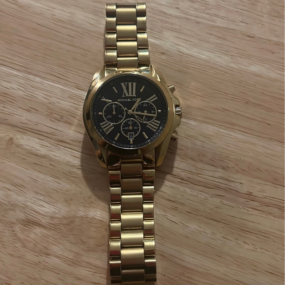 Michael Kors Gold- Toned Oversized Bradshaw Watch